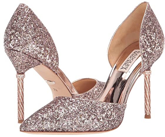 rose gold shimmer heels