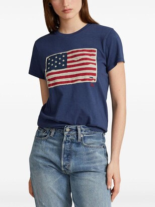 Polo Ralph Lauren flag-print cotton T-shirt
