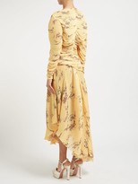 Thumbnail for your product : Preen by Thornton Bregazzi Sandra Floral-print Pleated Dress - Yellow Multi