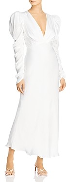 bardot jolie print midi dress