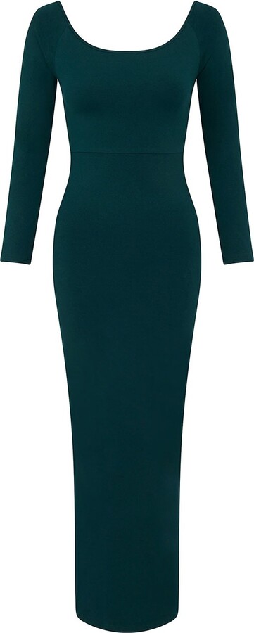 Manners London - Baza Midi Dress In Forest Green - ShopStyle