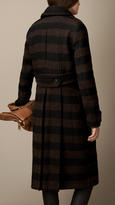 Thumbnail for your product : Burberry Needlepunch Stripe Wool Blend Coat