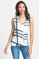 Thumbnail for your product : Nic+Zoe 'Marbled Stripe' Faux Wrap Top (Petite)