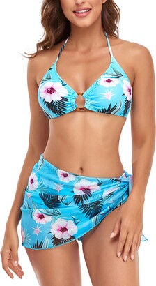 O'Neill Bikini Womens Large Blue Floral Print Bottom Swimsuit Bathing Suit