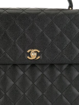Chanel Pre Owned 2002 Diamond Quilted Tote