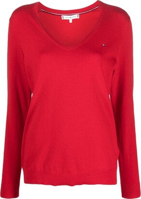 Tommy Hilfiger Red Women's Sweaters | ShopStyle