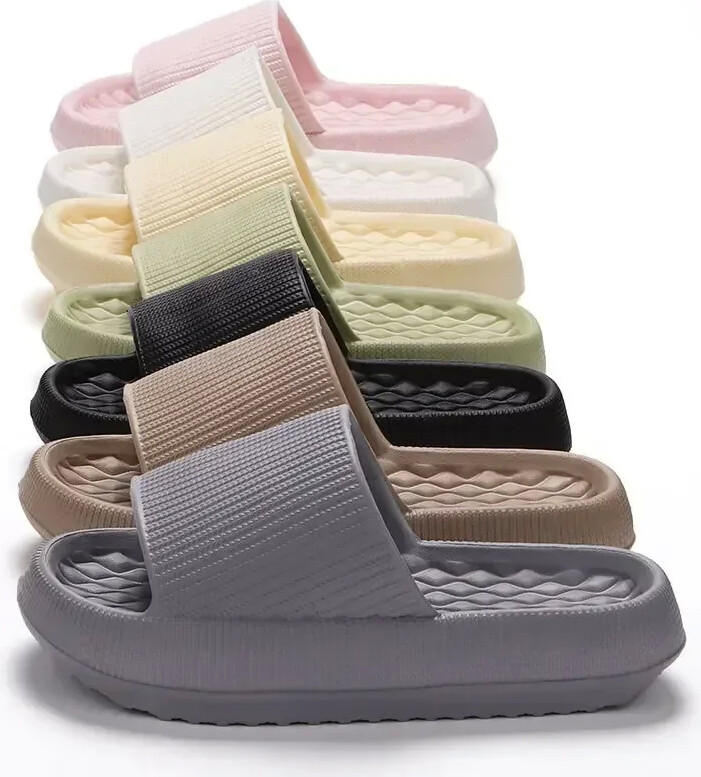 KSJXMY Women & apos;s Thick Platform Cloud Slippers EVA Soft Sole Pillow Slides Summer Beach Flip Flops Women Non Slip Bathroom Home Slippers