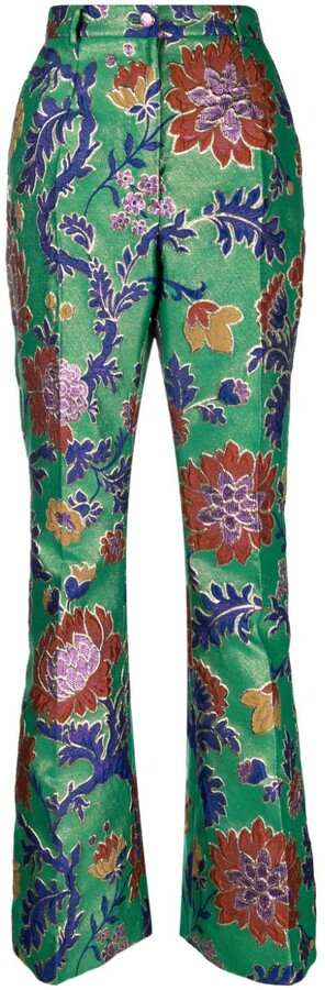 Floral Jacquard Pants | Shop the world's largest collection of 