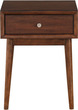 Banior Stylish Living Room End Table With Brown Finish And Functional Drawer 1pc In For