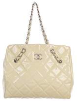 Thumbnail for your product : Chanel Cells Patent Leather Tote silver Cells Patent Leather Tote