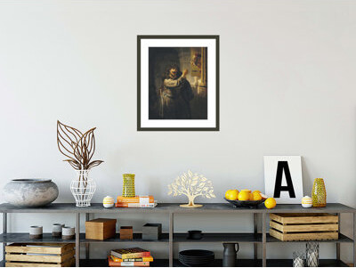 1000Museums Samson Threatening His Father-in-Law by Rembrandt van Rijn - Framed Giclee Print