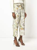 Thumbnail for your product : Alexander McQueen embroidered cropped trousers
