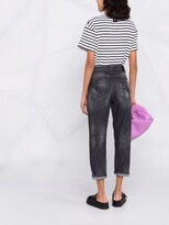 Thumbnail for your product : Dondup Cropped Ripped Tapered Jeans