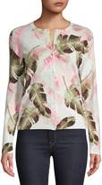 Thumbnail for your product : Lord & Taylor Shadow Palm-Print Cardigan