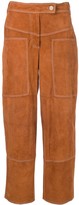 Thumbnail for your product : Desa 1972 Suede Cropped Trousers