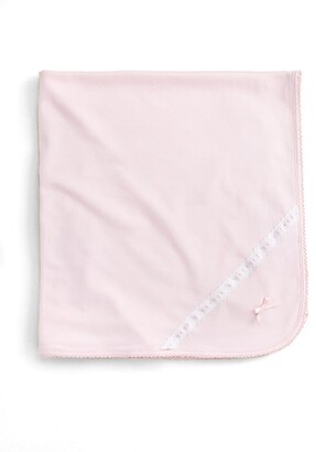 Royal Baby Dot-and-Ribbon Receiving Blanket
