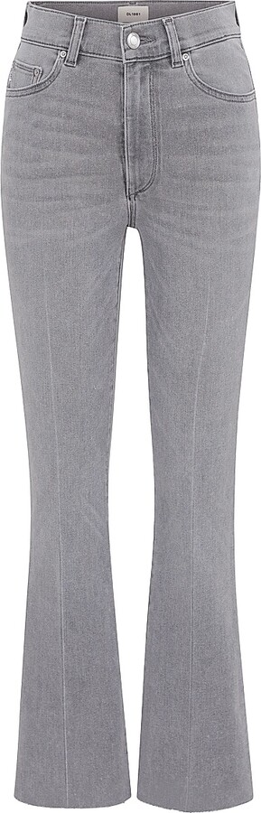 DL1961 Women's Bridget Boot High Rise Instasculpt Crop Jeans - Grey Cove - Size 23