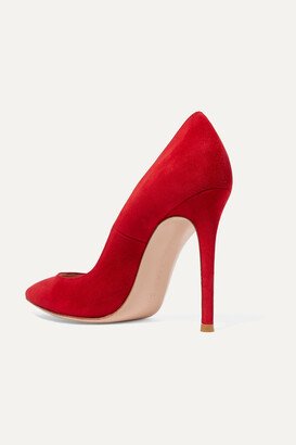 Gianvito Rossi 105 Suede Pumps - Red