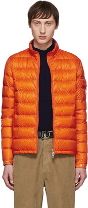 Moncler Orange Down Lambot Jacket - ShopStyle