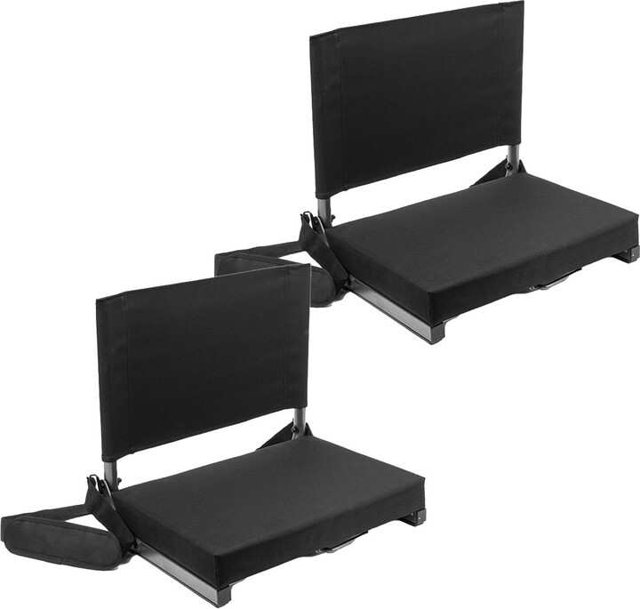 Cascade Mountain Tech Padded Stadium Seat 2-Pack, Aluminum
