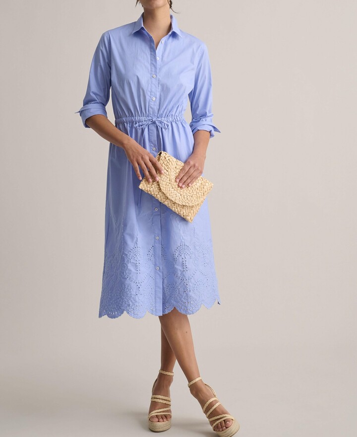 UNTUCKit Women's Eyelet-Embroidered Claudia Shirtdress
