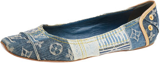 Louis Vuitton Blue Denim Fabric Buckle Detail Ballet Flats Size 40 Louis  Vuitton | The Luxury Closet