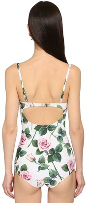 Dolce & Gabbana Jersey Printed One Piece Swimsuit
