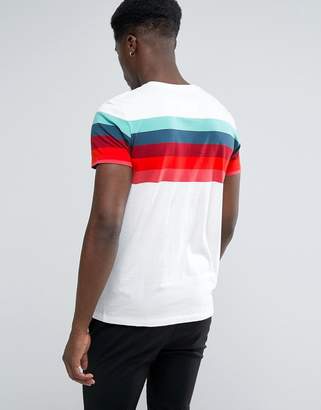Esprit Crew Neck T-Shirt with Stripe Detail
