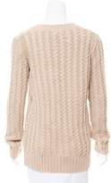 Thumbnail for your product : Burberry Cable Knit V-Neck Sweater