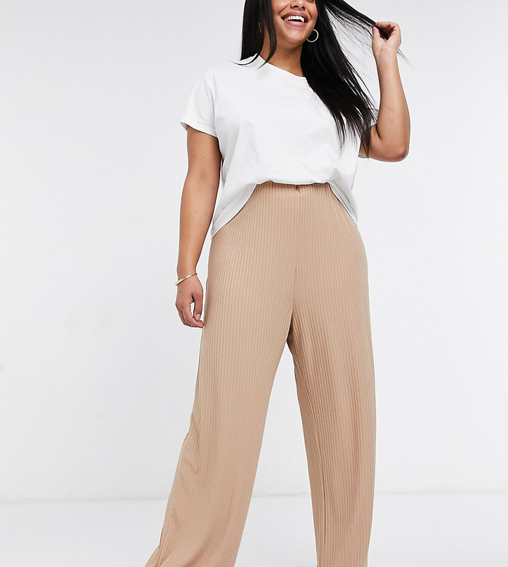 wide leg jersey trousers plus size