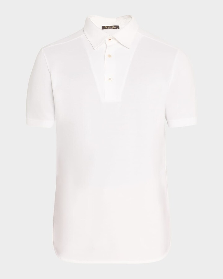 Loro Piana Men's Cotton Pique Polo Shirt