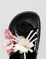 Thumbnail for your product : Sixty Seven Sixtyseven Belle 3d Flower Slide Sandals