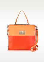 Thumbnail for your product : Badgley Mischka Soft Pebble Bi-Color Leather Satchel