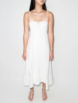 Thumbnail for your product : ALÉMAIS Selene square neck pleated dress