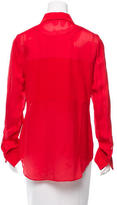 Thumbnail for your product : Alexander Wang T by Silk-Blend Sheer Blouse