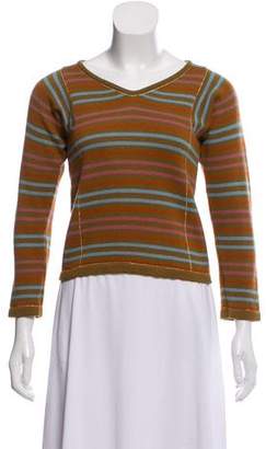 Saint Laurent Striped Long Sleeve Sweater
