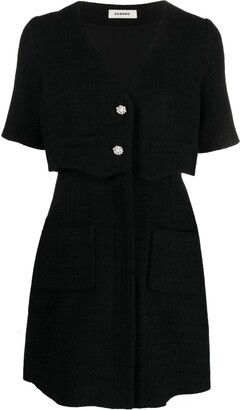 Sandro rosa short tweed coat dress Clearance