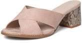 Thumbnail for your product : Evans Pink Cross Front Mule Sandals