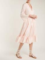 Thumbnail for your product : Loup Charmant Sea Island Tie-waist Linen Dress - Womens - Light Pink