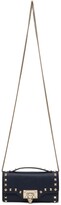 Thumbnail for your product : Valentino Garavani Navy Rockstud Chain Strap Bag
