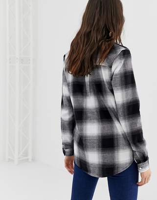 New Look Tall check shirt in black pattern