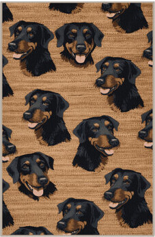 Red Barrel Studio Washable Hovawart Dogs Area Rug