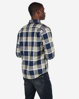 Thumbnail for your product : Express Soft Wash Plaid Button Collar Shirt