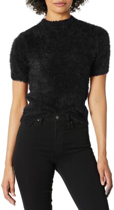 Kensie Women's Furry Cropped Sweater