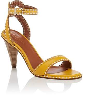 Derek Lam Women's Aden Leather Ankle-Strap Sandals-Yellow