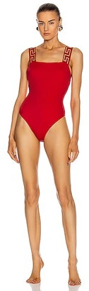 VERSACE Classic One Piece Swimsuit in Red