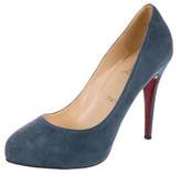 Thumbnail for your product : Christian Louboutin Suede Round-Toe Pumps