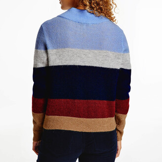 chunky knit multicolor cardigan