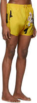 Thumbnail for your product : Neil Barrett Yellow Flowers Swim Shorts
