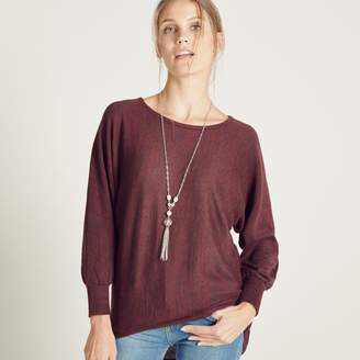 Apricot Batwing Necklace Soft Jumper